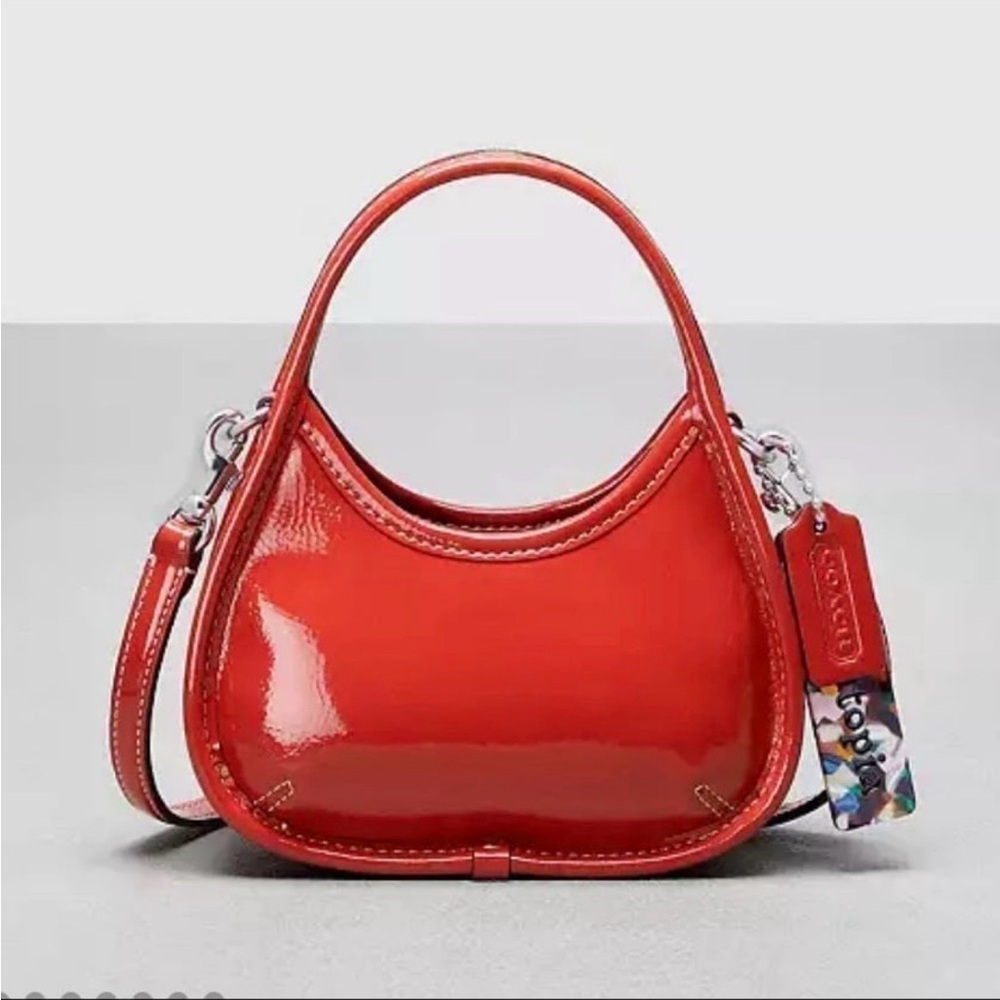 Coachtopia Mini Ergo Bag In Crinkle Patent Coachtopia Leather
